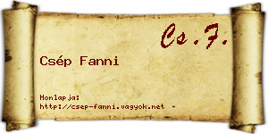 Csép Fanni névjegykártya