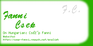 fanni csep business card